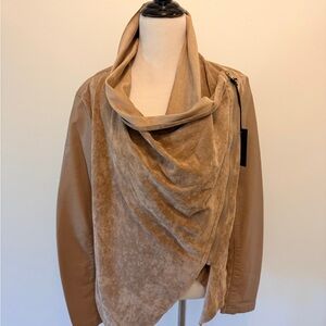 Blank NYC Suede Tan Moto Jacket